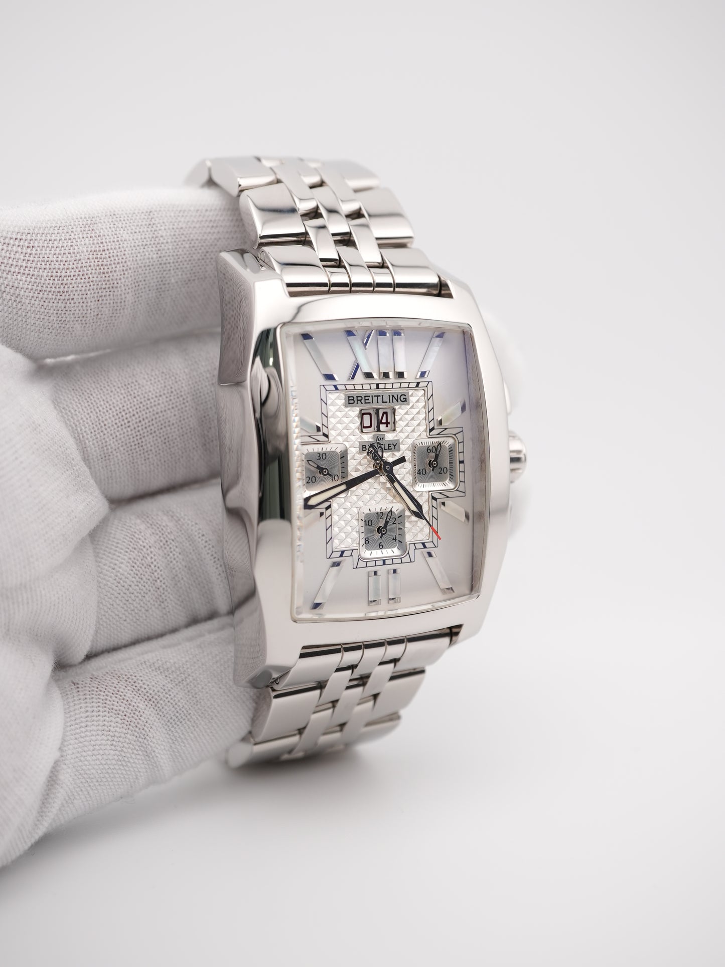 Breitling Flying B Chronograph Silver Dial on Steel A4436512/G632 Complete 2008