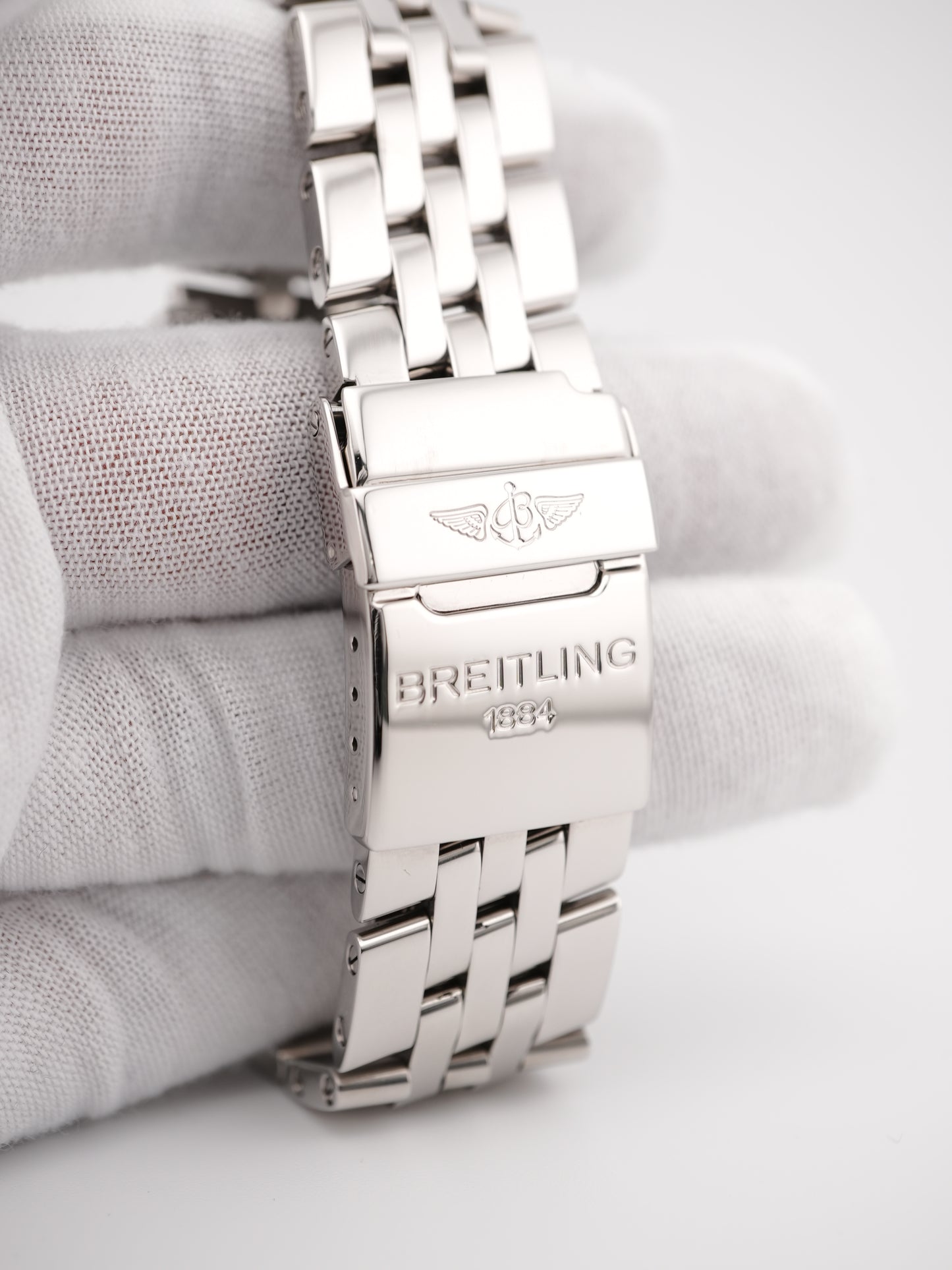 Breitling Flying B Chronograph Silver Dial on Steel A4436512/G632 Complete 2008