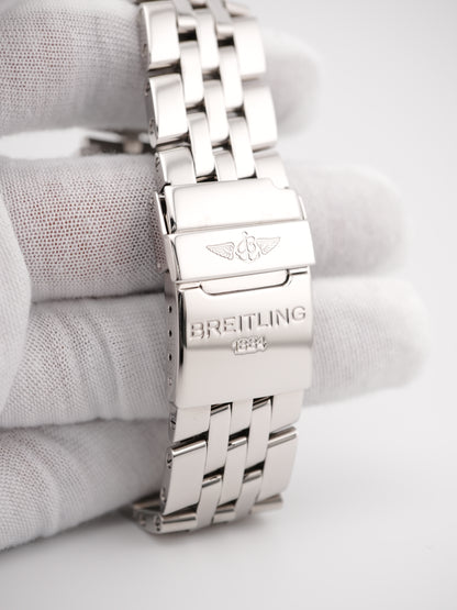 Breitling Flying B Chronograph Silver Dial on Steel A4436512/G632 Complete 2008