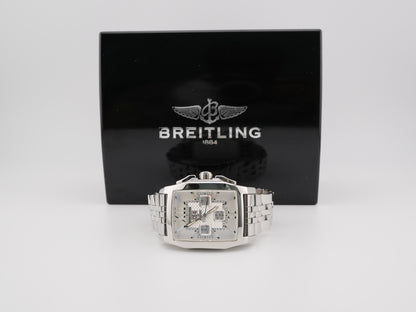 Breitling Flying B Chronograph Silver Dial on Steel A4436512/G632 Complete 2008
