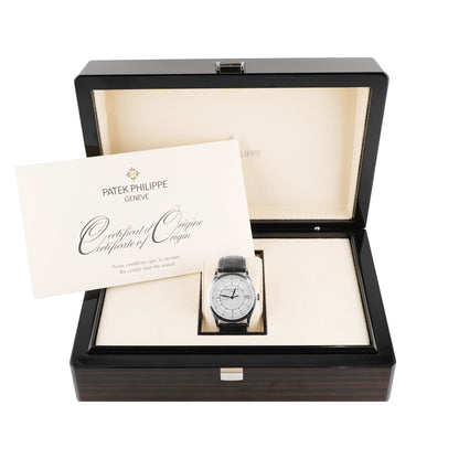 Patek Phillipe Calatrava Silver Dial on Leather 5296G-001 Complete 2006