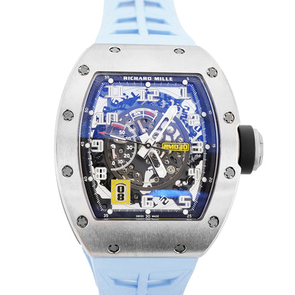 Richard Mille Automatic Winding With Declutchable Rotor Skeleton Dial on Strap RM030 Complete 2020
