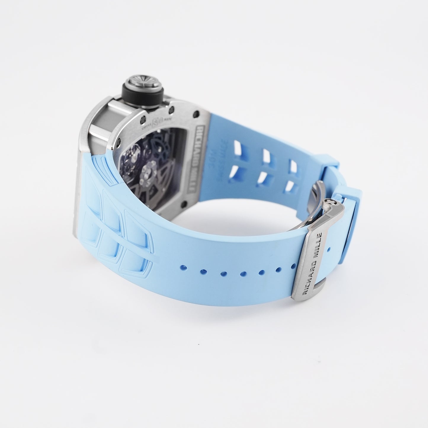 Richard Mille Automatic Winding With Declutchable Rotor Skeleton Dial on Strap RM030 Complete 2020