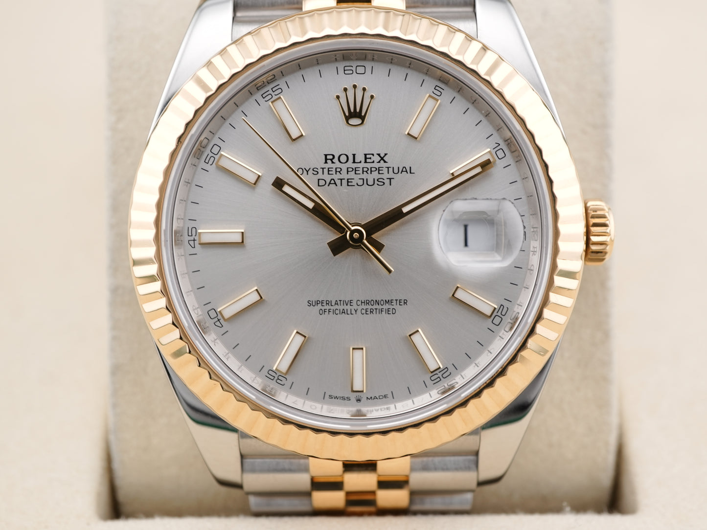 Rolex Datejust 41 Silver Index Dial on Jubilee 126333 Card 2020