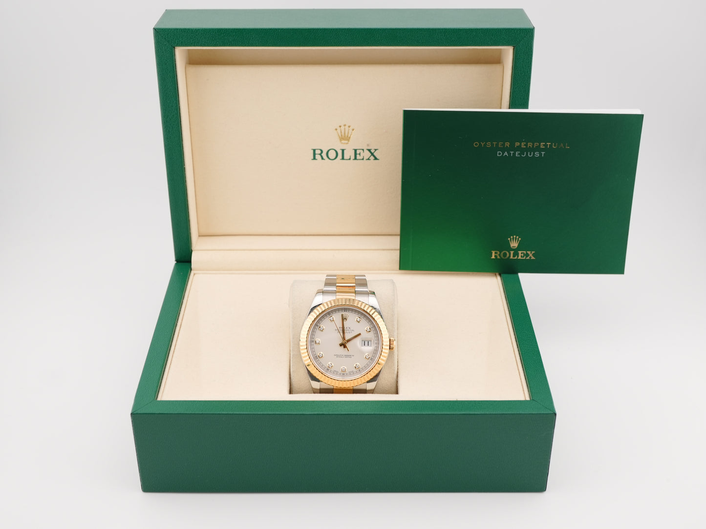 Rolex Datejust II Ivory Diamond Dial on Oyster 116333 2014