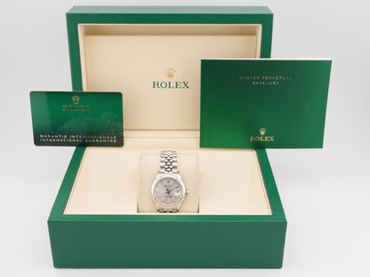 Rolex Datejust Lady Silver Index Dial on Jubilee 279160 Card 2021