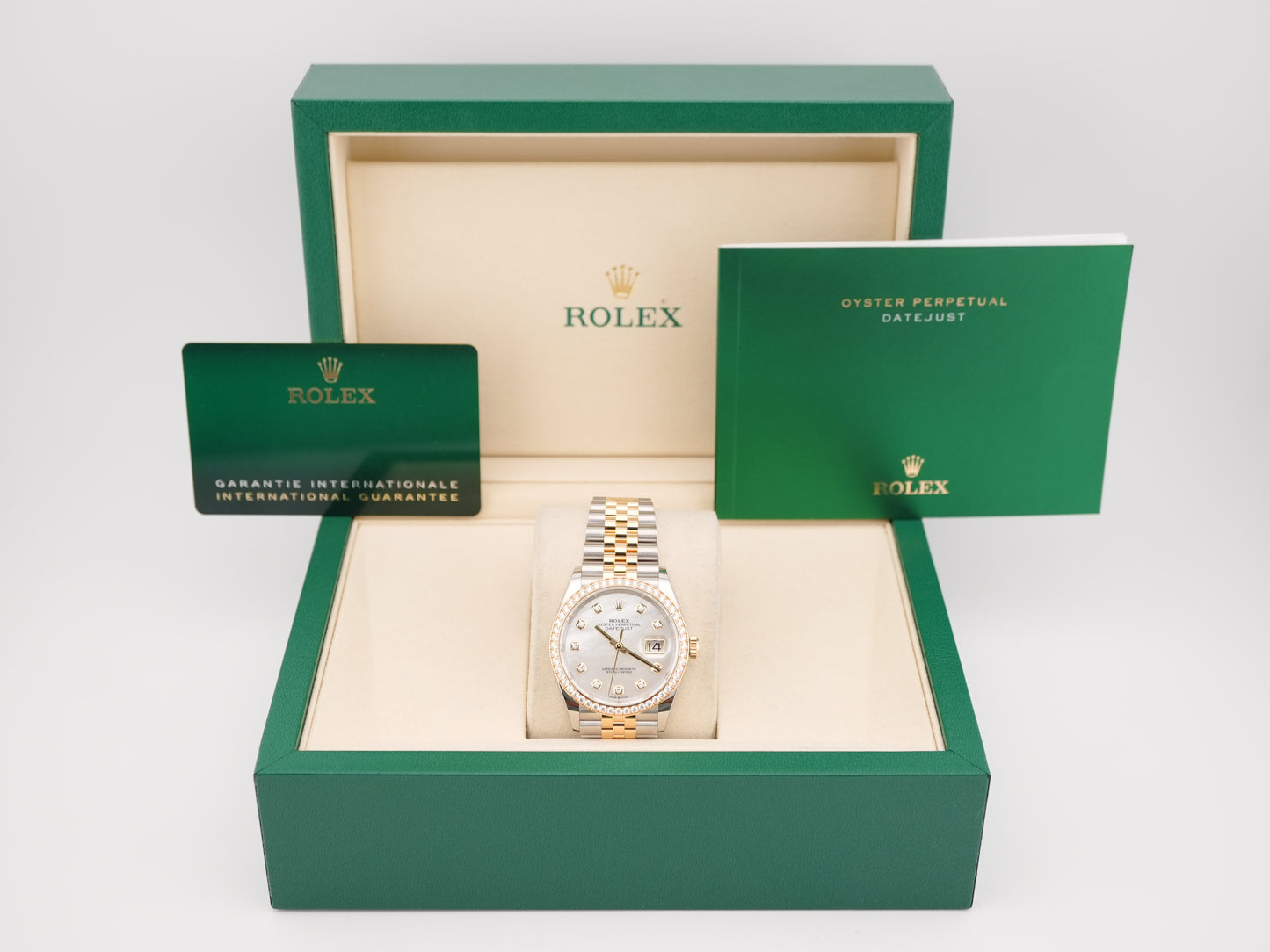 Rolex Datejust White Mother-Of-Pearl Diamond Dial on Jubilee 126283RBR Complete 2025
