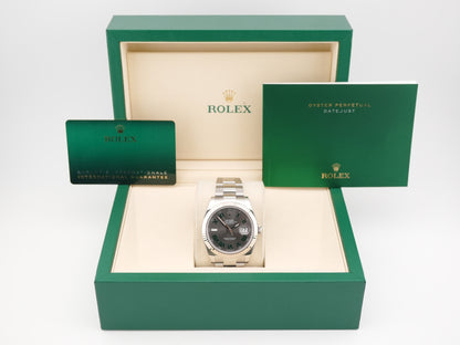 Rolex Datejust 41 Slate Green Roman Dial on Oyster 126334 Card 2025