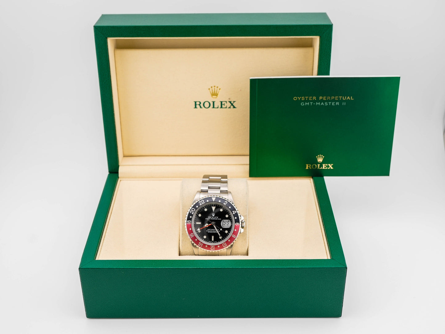 Rolex GMT-Master II Coke Black Dial on Oyster 16710 2005