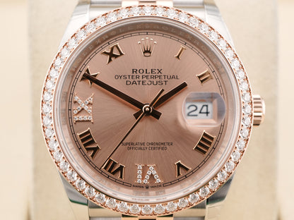 Rolex Datejust Rose Roman Dial on Jubilee 126281 Complete 2025