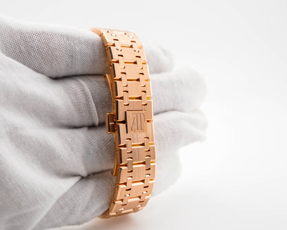 Audemars Piguet Royal Oak Quartz Ladies Brown Dial on Converted With New Bracelet 67651OR.ZZ.D080CA.01 2016