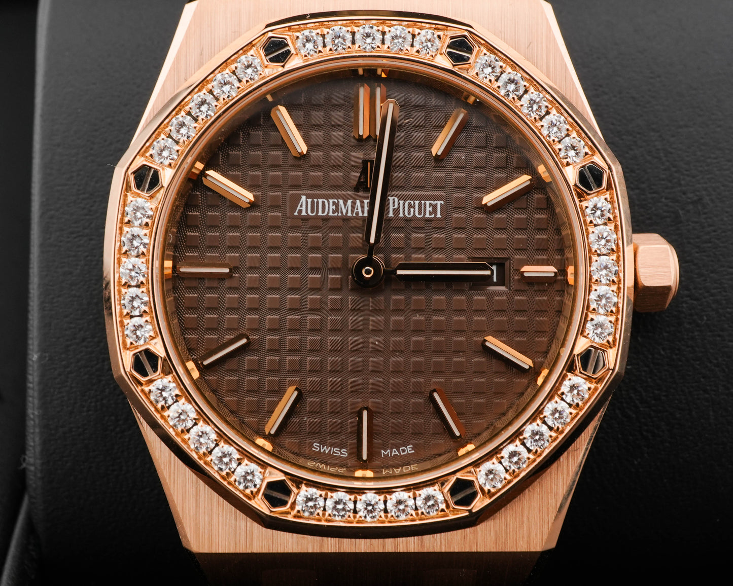 Audemars Piguet Royal Oak Quartz Ladies Brown Dial on Converted With New Bracelet 67651OR.ZZ.D080CA.01 2016