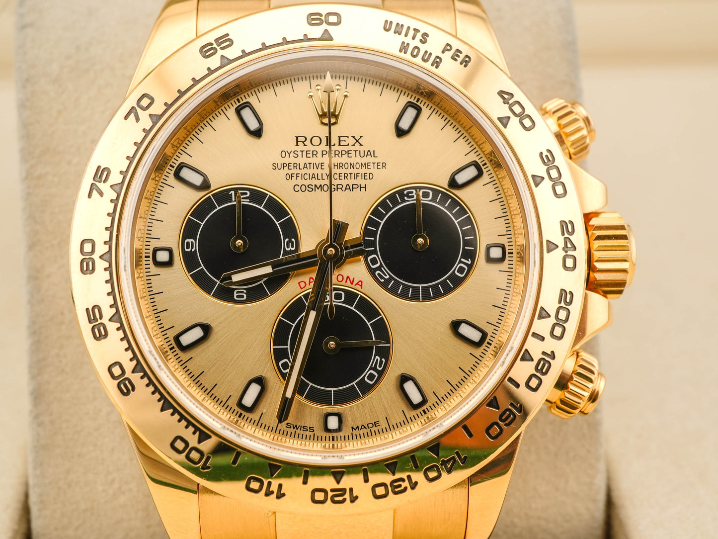 Rolex Daytona Champagne And Index Dial on Oyster 116508 Card 2017