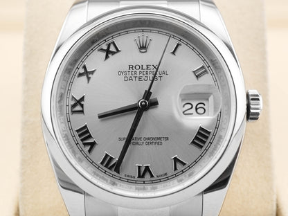 Rolex Datejust Rhodium Dial on Oyster 116200 2014