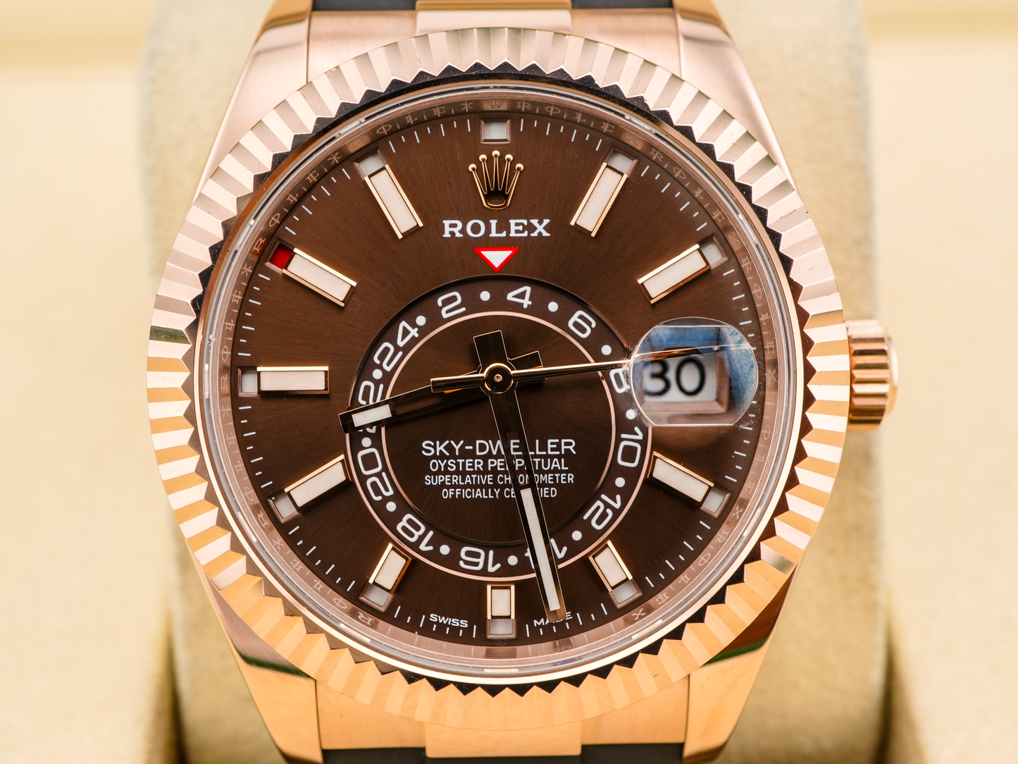 Rolex SkyDweller Chocolate Dial on Oysterflex 326235 Card 2023