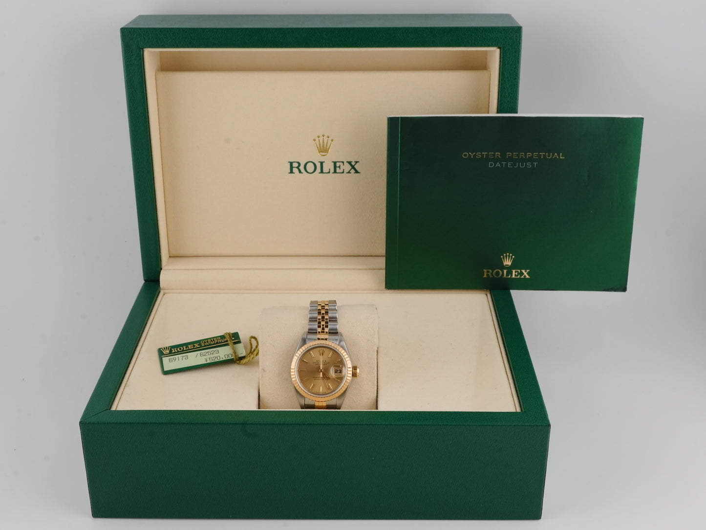Rolex Datejust Lady Champagne Stick Dial on Jubilee 69173 1994