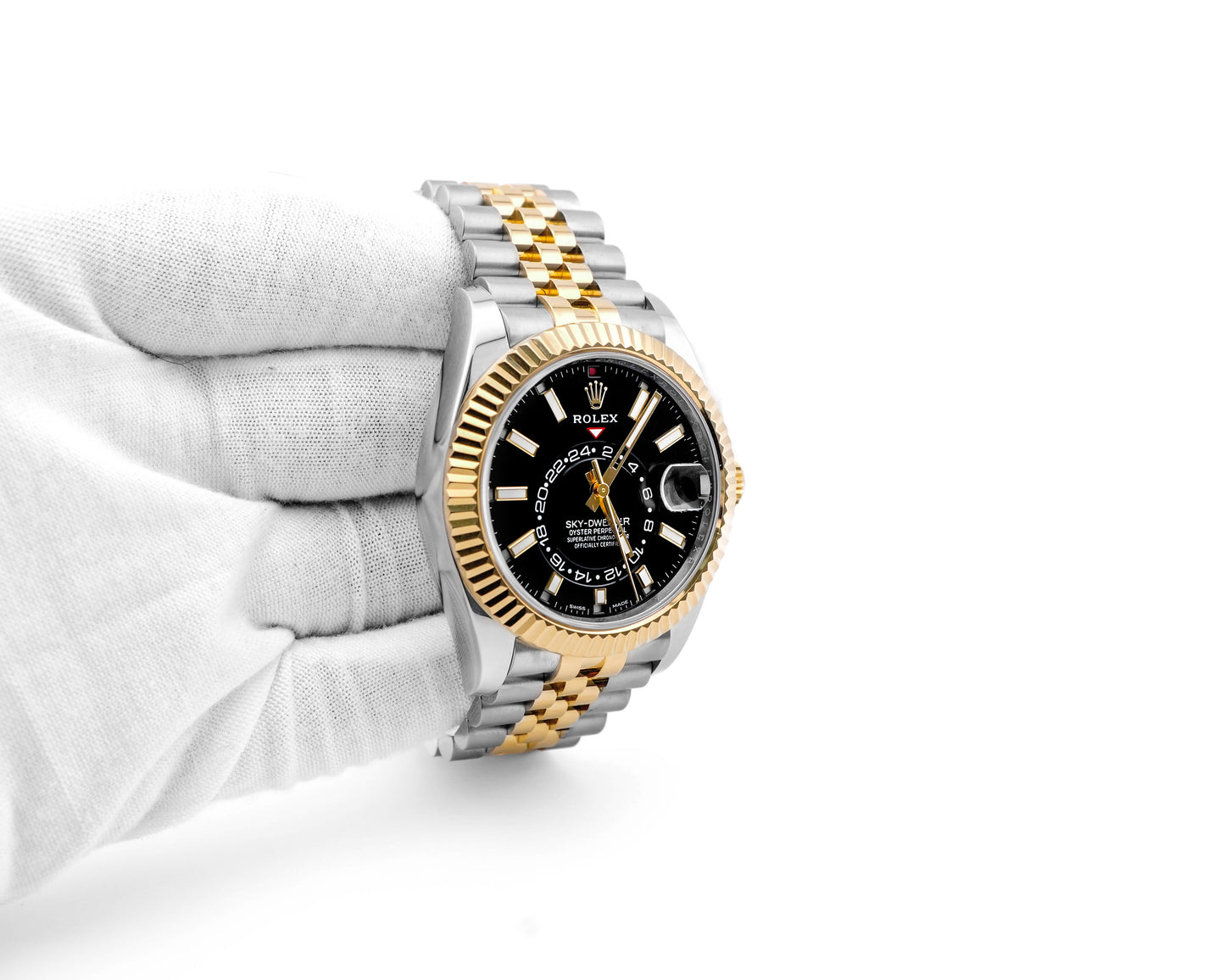 Rolex SkyDweller Black Index Dial on Jubilee 326933 Card 2023