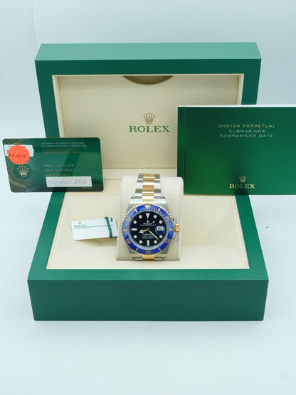 Rolex Submariner Blue Dial on Oyster 126613LB Complete 2021