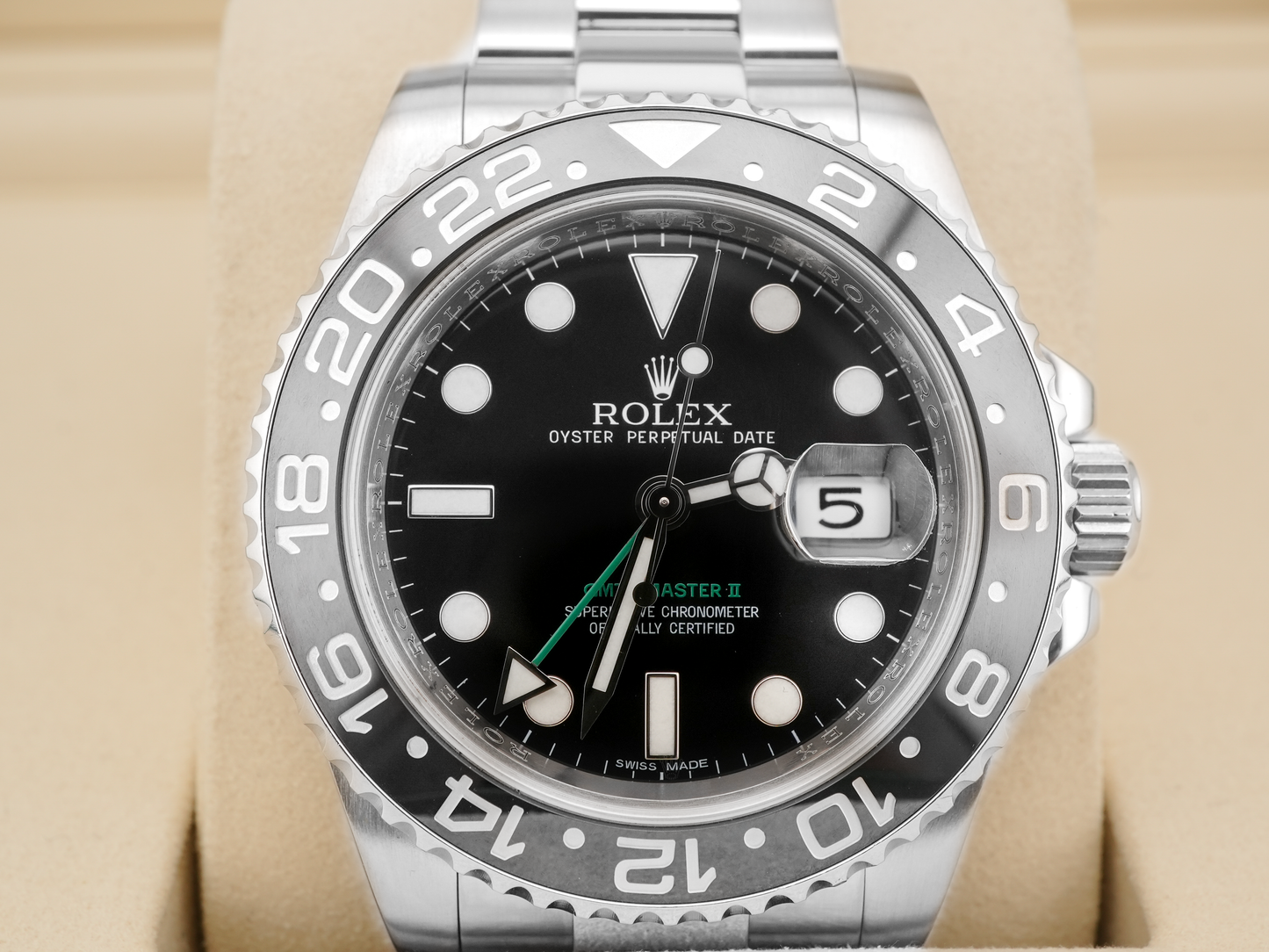 Rolex GMT-Master II Black Dial on Oyster 116710LN Complete 2019
