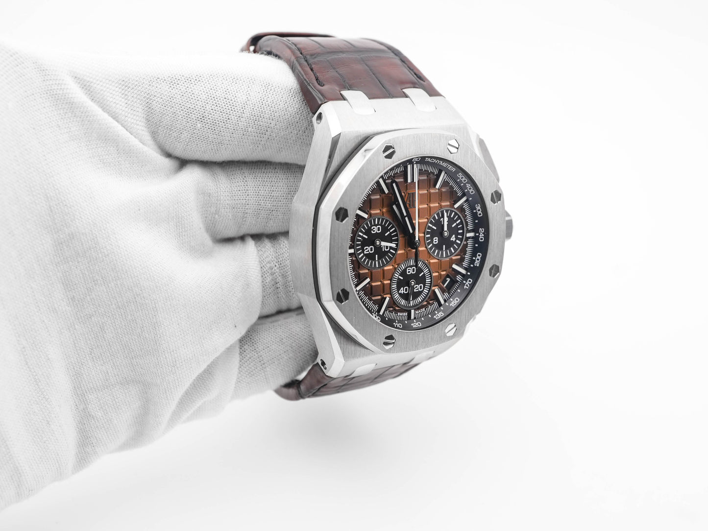 Audemars Piguet Offshore Selfwinding Chronograph Bronze Dial on Brown Leather 26420ST.OO.A828CR.01 Complete 2024