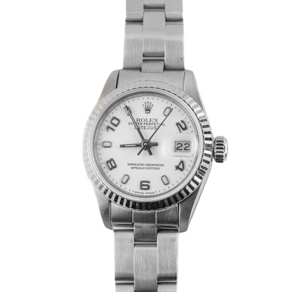 Rolex Datejust Lady 26 Silver Stick Dial on Oyster 69174 Papers 1984