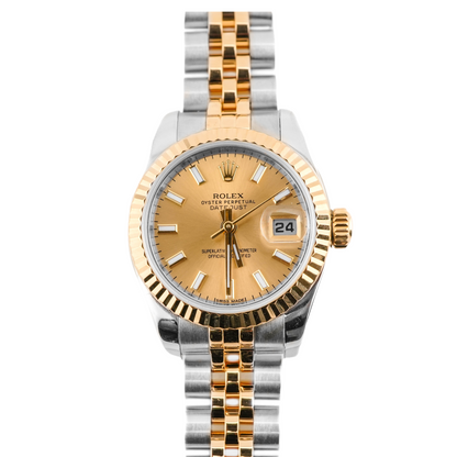 Rolex Datejust Lady Champagne Stick Dial on Jubilee 179173 2014