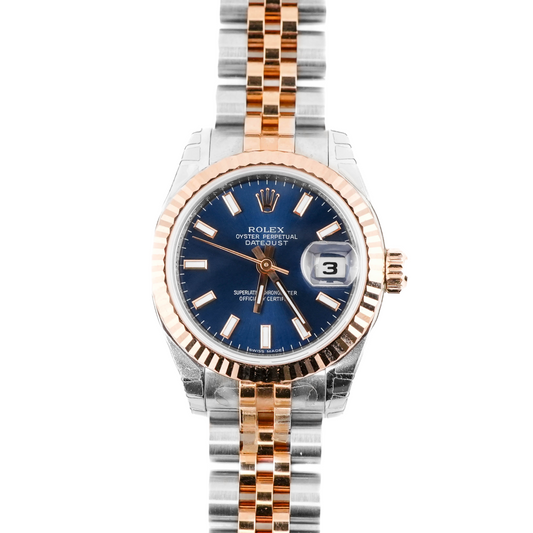 Rolex Datejust Lady Blue Stick Dial on Jubilee 179171 Card 2010