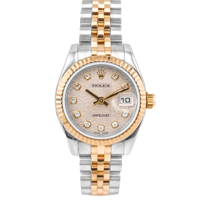 Rolex Datejust Lady Silver Jubilee Diamond Dial on Jubilee 179173 Card 2015