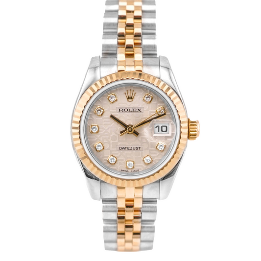 Rolex Datejust Lady Silver Jubilee Diamond Dial on Jubilee 179173 Card 2015
