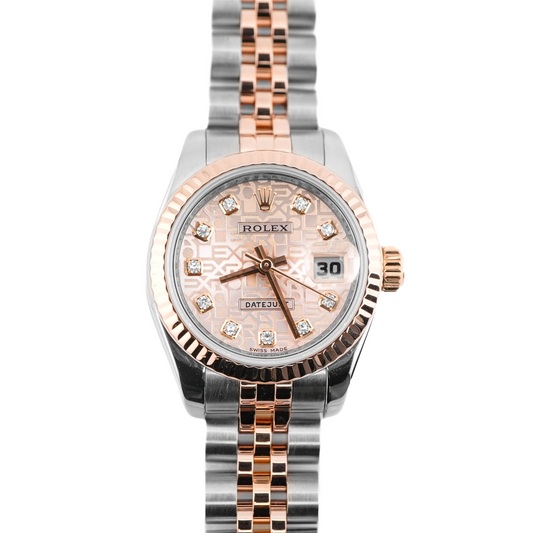 Rolex Datejust Lady Pink Jubilee Diamond Dial on Jubilee 179171 Card 2009