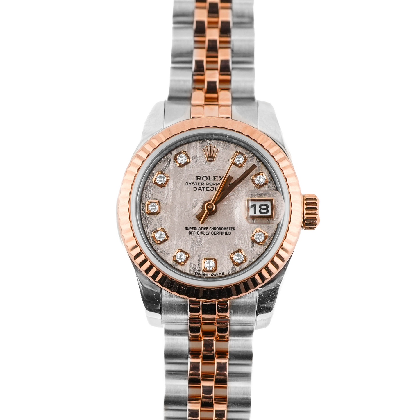 Rolex Datejust Lady Meteorite Diamond Dial on Jubilee 179171 Card 2010