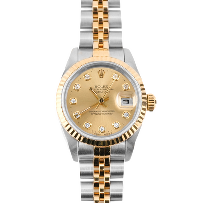 Rolex Datejust Lady Champagne Diamond Dial on Jubilee 69173 Papers 1994