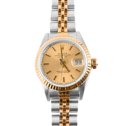 Rolex Datejust Lady Champagne Stick Dial on Jubilee 69173 Papers 1999