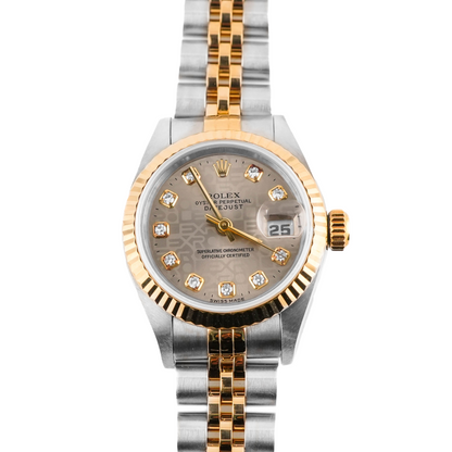 Rolex Datejust Lady Silver Jubilee Diamond Dial on Jubilee 69173 Papers 1998