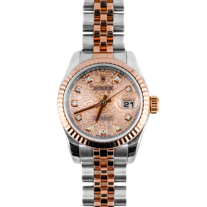 Rolex Datejust Lady Jubilee Pink Diamond Dial on Jubilee 179171 Papers 2014