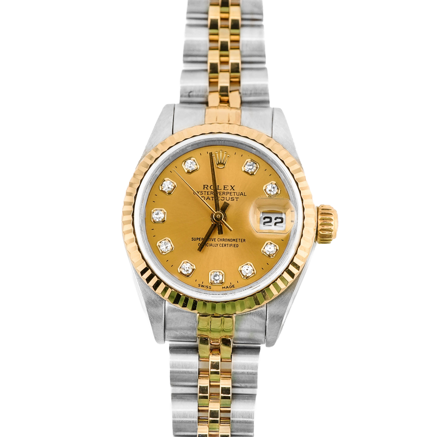 Rolex Datejust Lady Champagne Diamond Dial on Jubilee 79173 Papers 1999