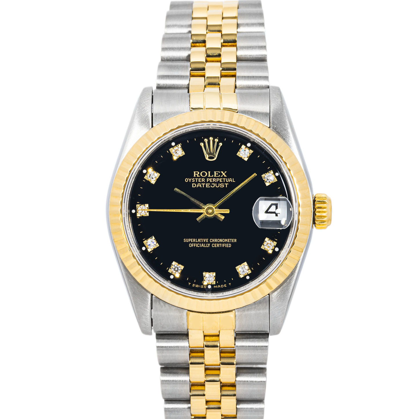 Rolex Datejust 31 Black Diamond Dial on Jubilee 68273 Papers 1995