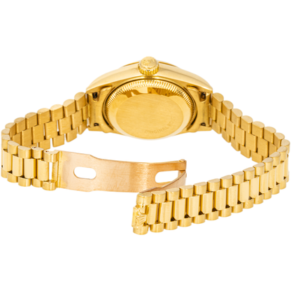 Rolex Datejust Lady President Champagne Stick Dial on President 69178 1986