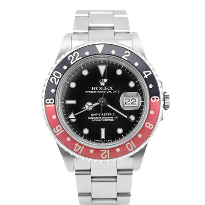 Rolex GMT-Master II Coke Black Dial on Oyster 16710 2005