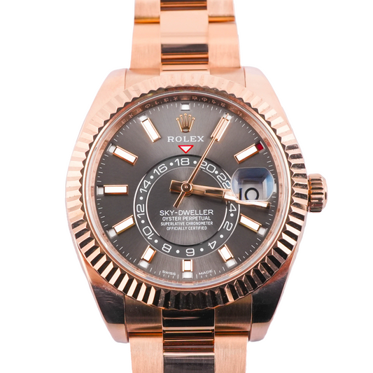 Rolex SkyDweller Dark Rhodium Dial on Oyster 326935 Card 2021