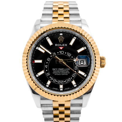 Rolex SkyDweller Black Index Dial on Jubilee 326933 Card 2022
