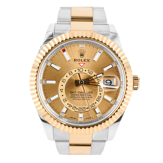 Rolex SkyDweller Champagne Dial on Oyster 326933 Card 2022