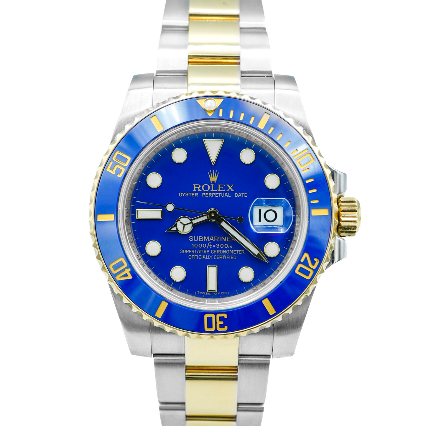 Rolex Submariner Blusey Blue Dial on Oyster 116613LB Card 2017