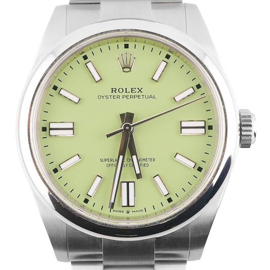 Rolex Oyster Perpetual 41 Pistachio Dial on Oyster 134300 Complete 2025