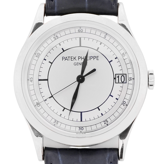 Patek Phillipe Calatrava Silver Dial on Leather 5296G-001 Complete 2006