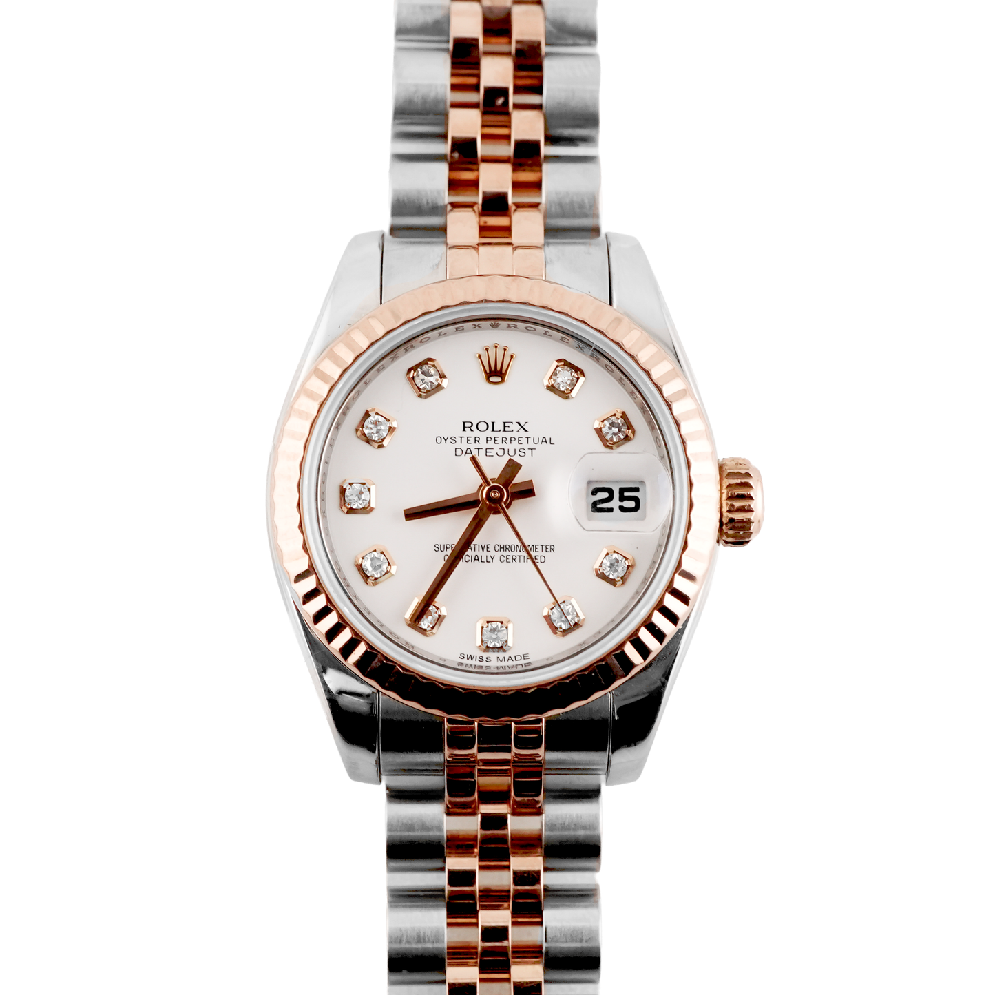 Rolex Datejust Lady White Diamond Dial on Jubilee 179171 Card 2012