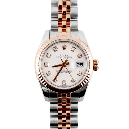 Rolex Datejust Lady White Diamond Dial on Jubilee 179171 Card 2012