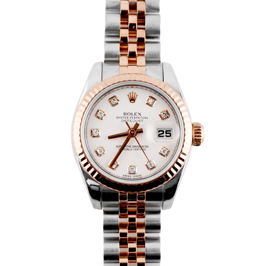 Rolex Datejust Lady White Diamond Dial on Jubilee 179171 Card 2012