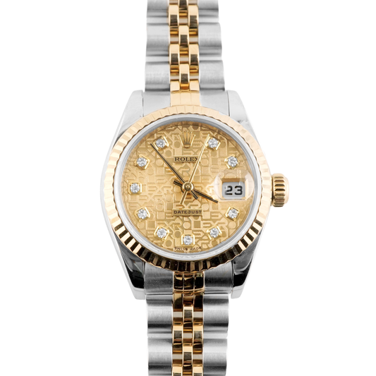 Rolex Datejust Lady Champagne Jubilee Diamond Dial on Jubilee 79173 Papers 2000