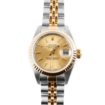 Rolex Datejust Lady Champagne Stick Dial on Jubilee 79173 Papers 1999